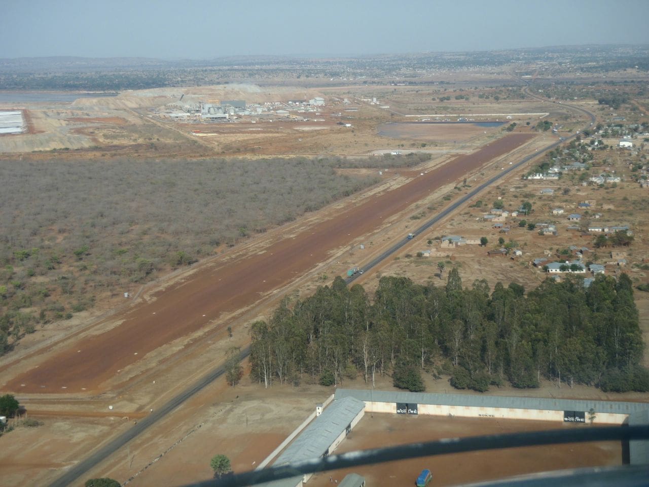 Kahama Airstrip aerial view