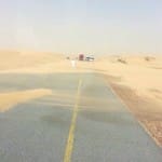Road in need of should sand stabilization