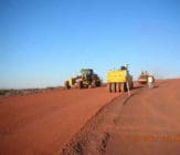 Compaction using pneumatic and vibratory rollers Mine Haul Road dust control