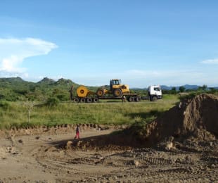 Delivery of Impact Compactor to site High Energy Impact Compaction