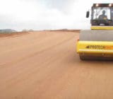 Final Compaction of Mine Haul Road Diversion Wearing Course Final Compaction of Mine Haul Road Diversion Wearing Course