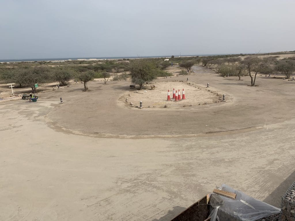 The project was managed by the Abu Dhabi Ministry of Culture and Tourism, who enlisted the services of Abu Dhabi based Scan Construction, who contacted Soil Solutions. The project consisted of – Stabilizing and Surface Sealing the Entrance and Access Road to the visitors point at the Monastery Site, the adjacent parking areas, walkways, and archeological excavation area.