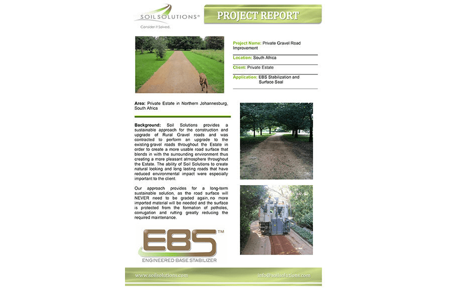 Private Estate Access and Internal Gravel Road Construction